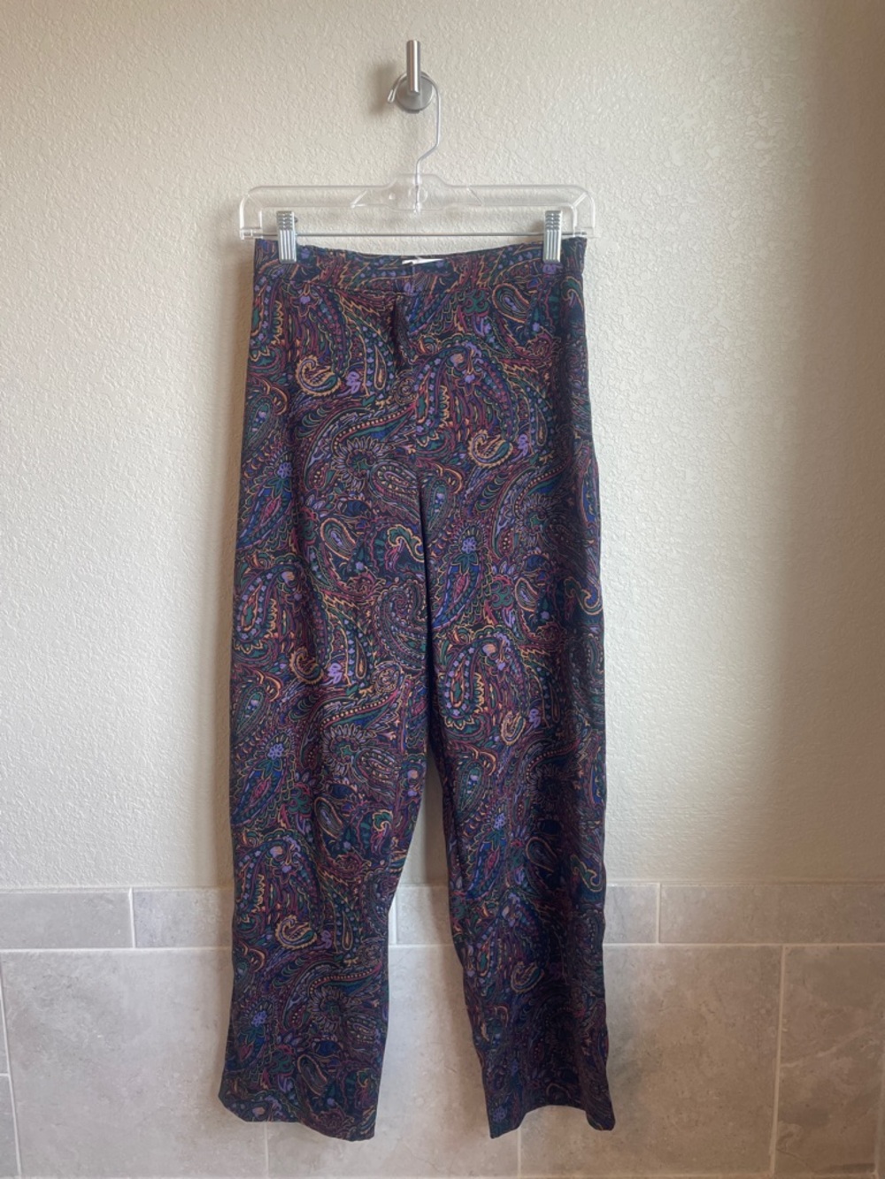 Coldwater Creek Paisley Wide-Leg Trousers